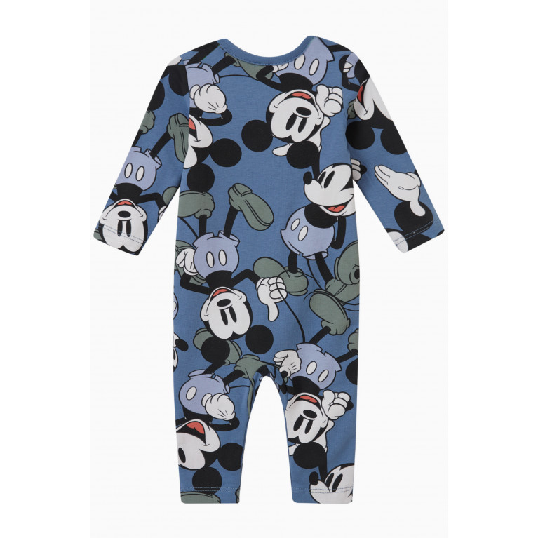 Name It - Mickey Mouse Romper in Cotton Blue