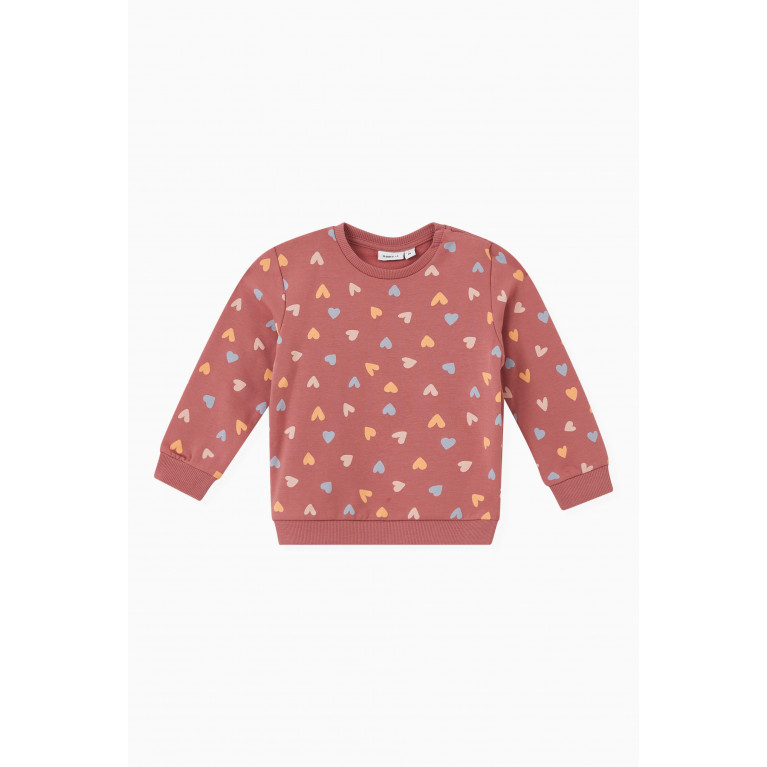 Name It - Unicorn Print Sweatshirt in Organic Cotton Pink
