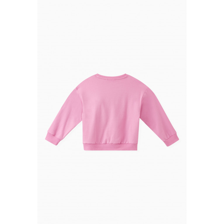 Name It - Name It - Bea Teddy Applique Sweatshirt in Cotton Pink