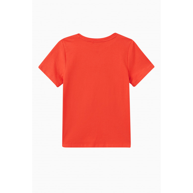 Name It - Graphic Print T-shirt in Cotton Orange