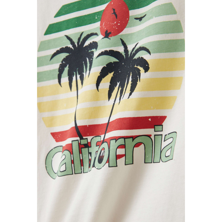 Name It - California print T-shirt in Cotton Neutral