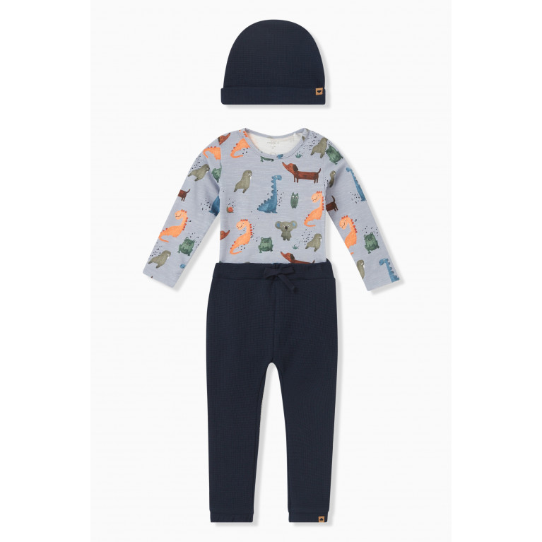 Name It - Koala Print Bodysuit, Sweatpants and Hat, Set of Three