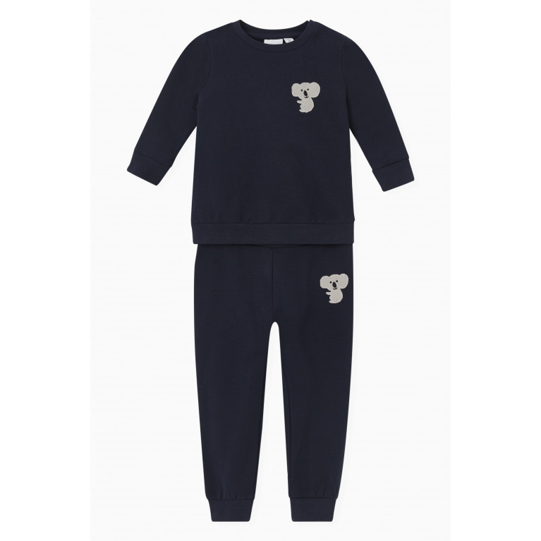 Name It - Koala Print Sweatshirt and Sweatpants, Set of Two Blue