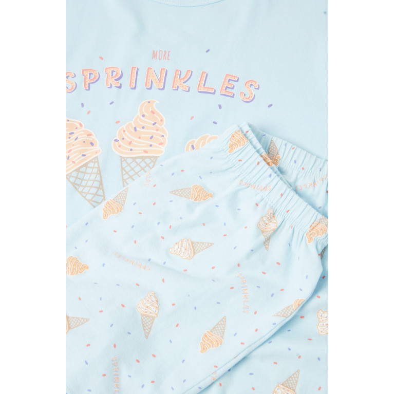 Name It - Ice Cream Print Pyjamas Set in Cotton
