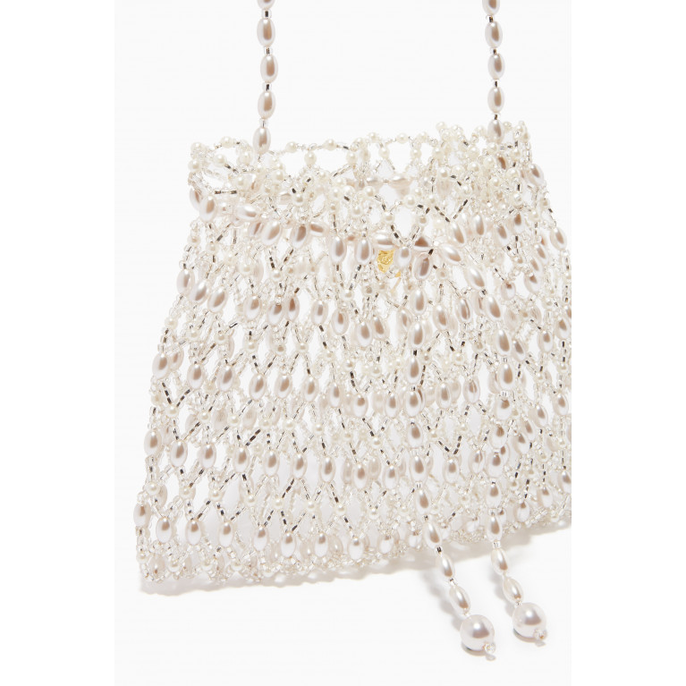 VANINA - Les Beaux Jours Bag in Acrylic Beads Silver