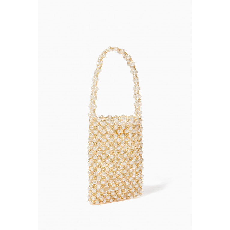 VANINA - Sable Nacré Handbag in Acrylic Beads