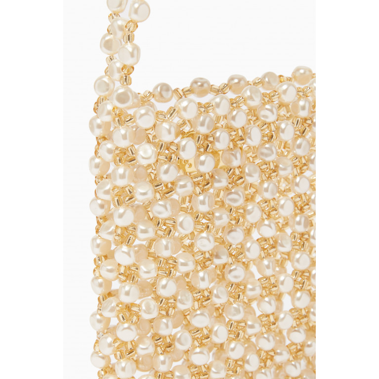VANINA - Sable Nacré Handbag in Acrylic Beads