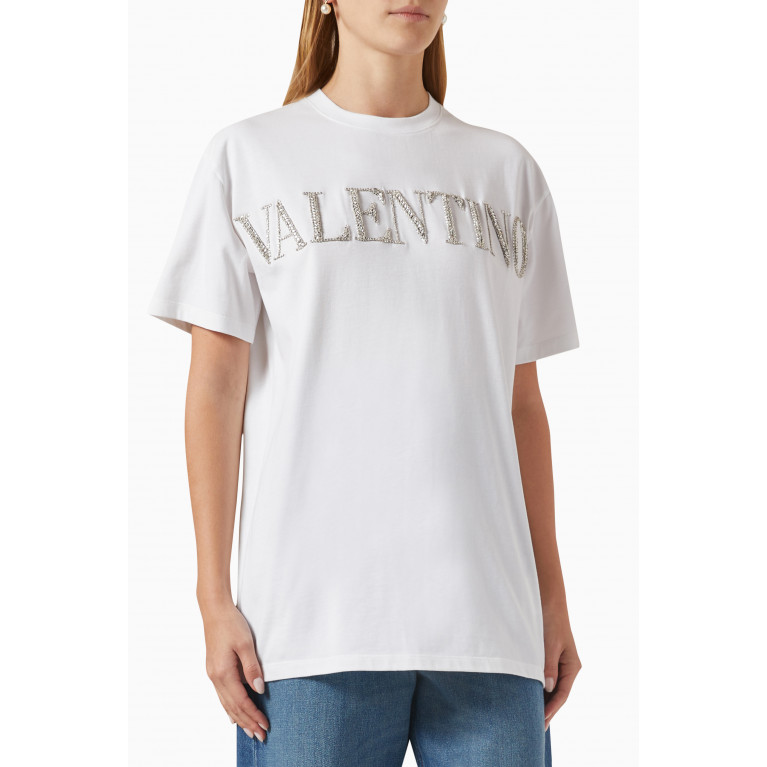 Valentino - Logo T-shirt in Cotton Jersey