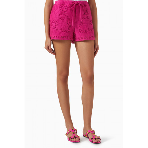 Valentino - Bandana Shorts in Guipure lace Pink