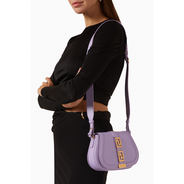 Versace - Small Greca Goddess Shoulder Bag in Calf Leather