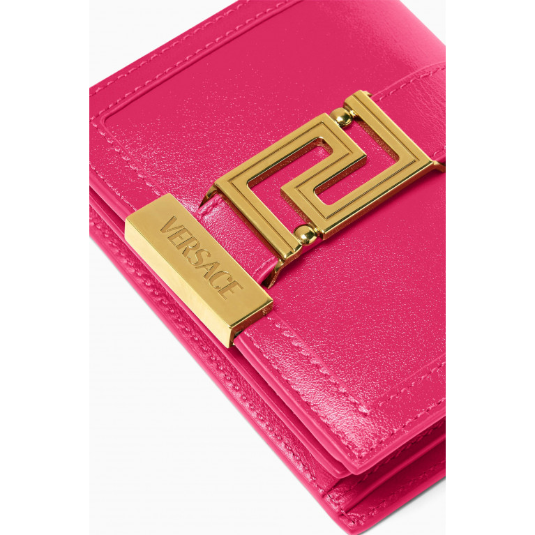 Versace - Greca Goddess Bi-fold Chain Wallet in Leather