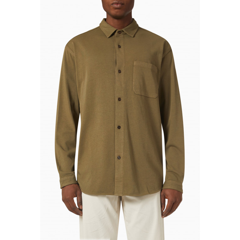 Ninety Percent - Shirt in Organic Cotton Jersey Green