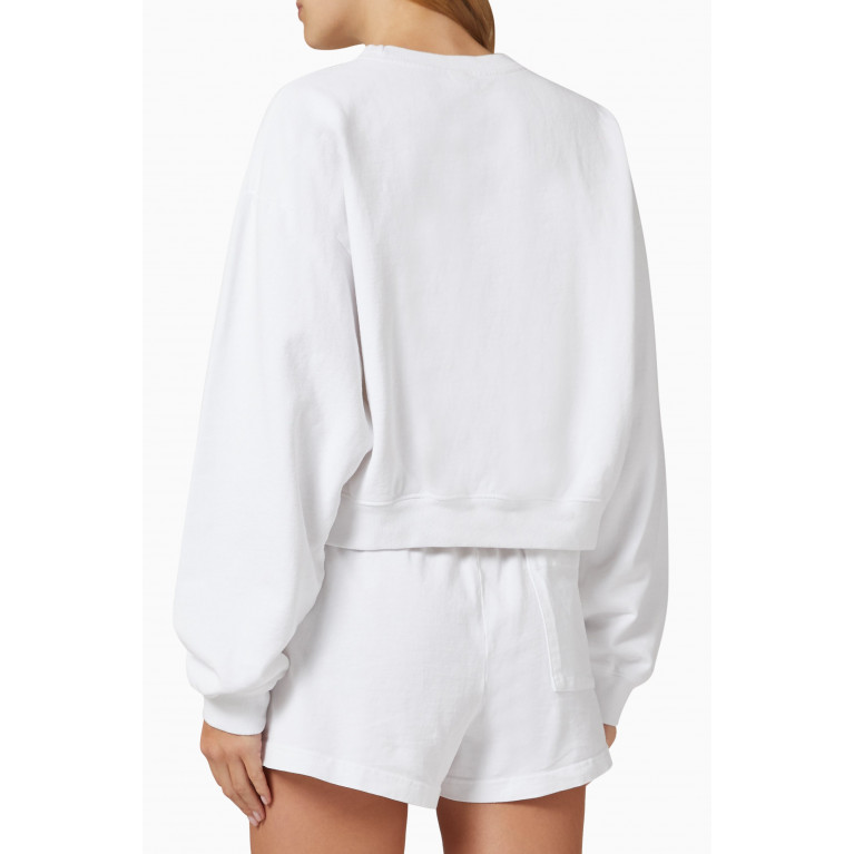Sporty & Rich - Wellness Ivy Cropped Sweatshirt in Cotton