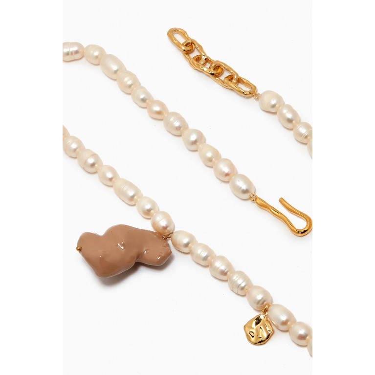 Joanna Laura Constantine - Baroque Pearl Necklace in Gold-plated Brass Neutral