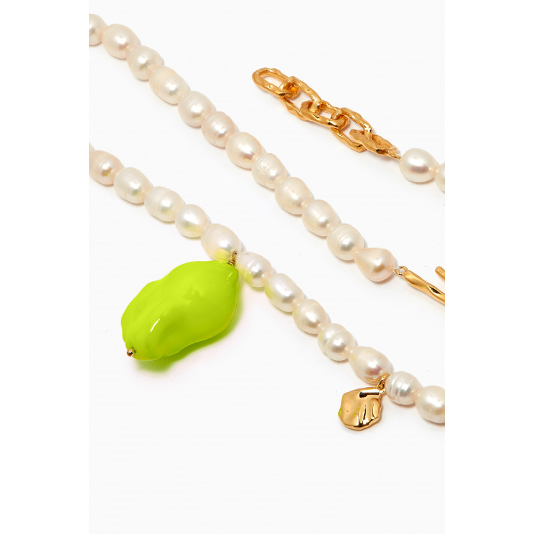 Joanna Laura Constantine - Baroque Pearl Necklace in Gold-plated Brass Yellow