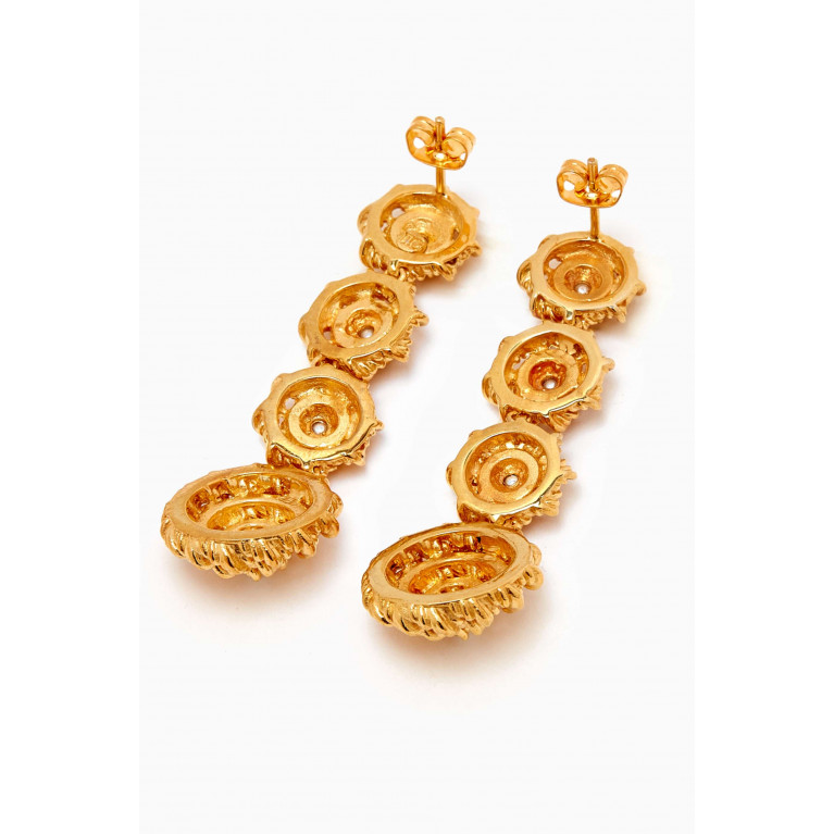 Joanna Laura Constantine - Dangling Mini Pearl Earrings in Gold-plated Brass