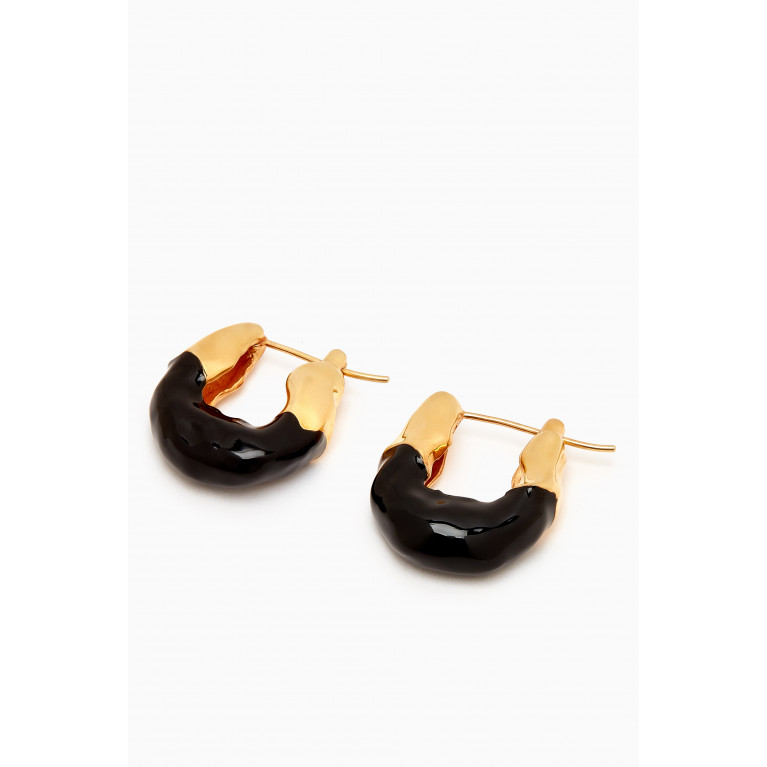 Joanna Laura Constantine - Wave Hoop Earrings in Gold-plated Brass & Enamel
