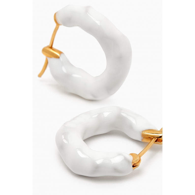 Joanna Laura Constantine - Wave Hoop Earrings in Gold-plated Brass & Enamel