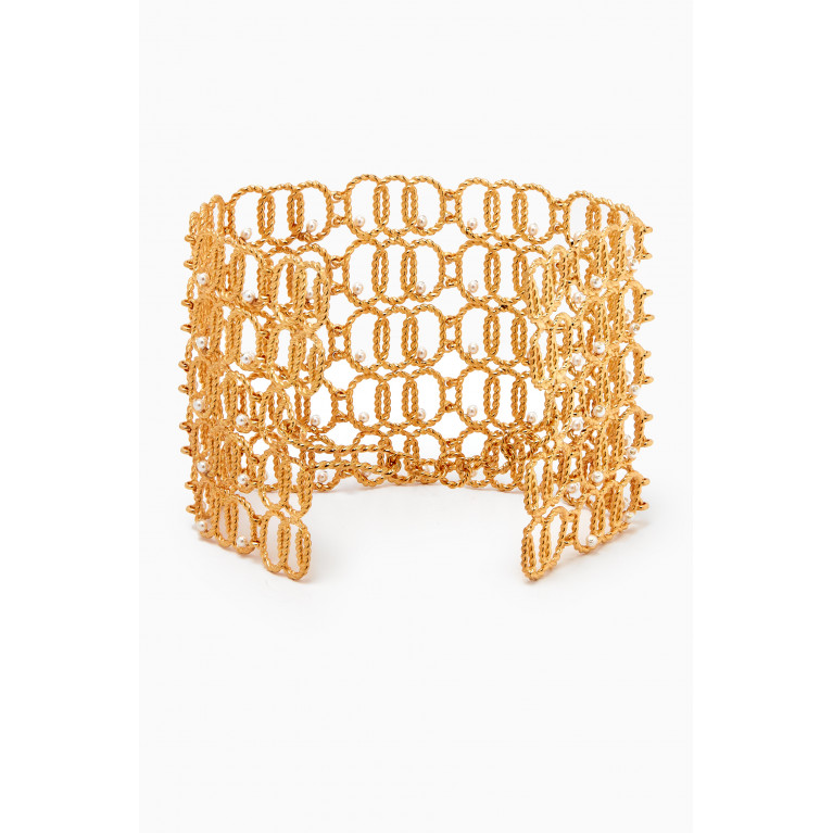 Joanna Laura Constantine - Twisted Wire Cuff Bracelet in Gold-plated Brass