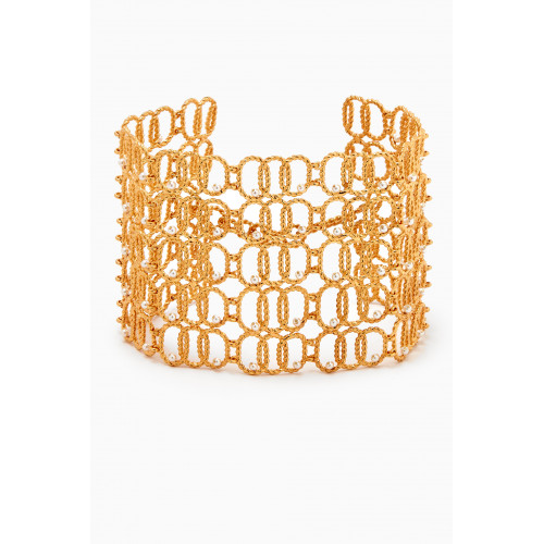 Joanna Laura Constantine - Twisted Wire Cuff Bracelet in Gold-plated Brass