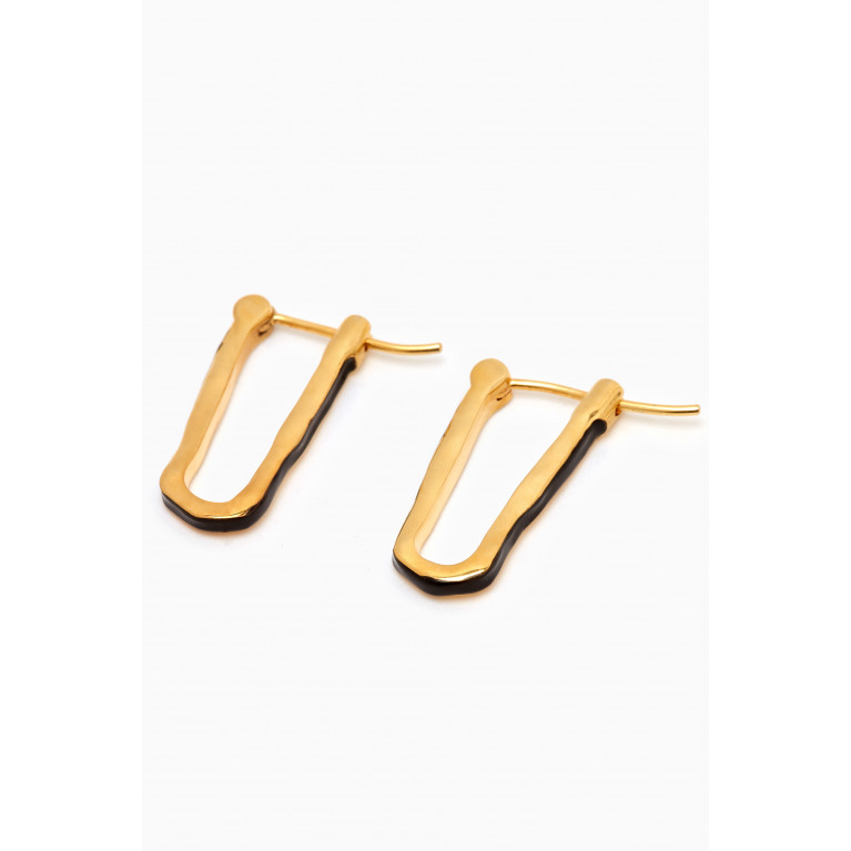 Joanna Laura Constantine - Feminine Waves Earrings in Gold-plated Brass & Enamel