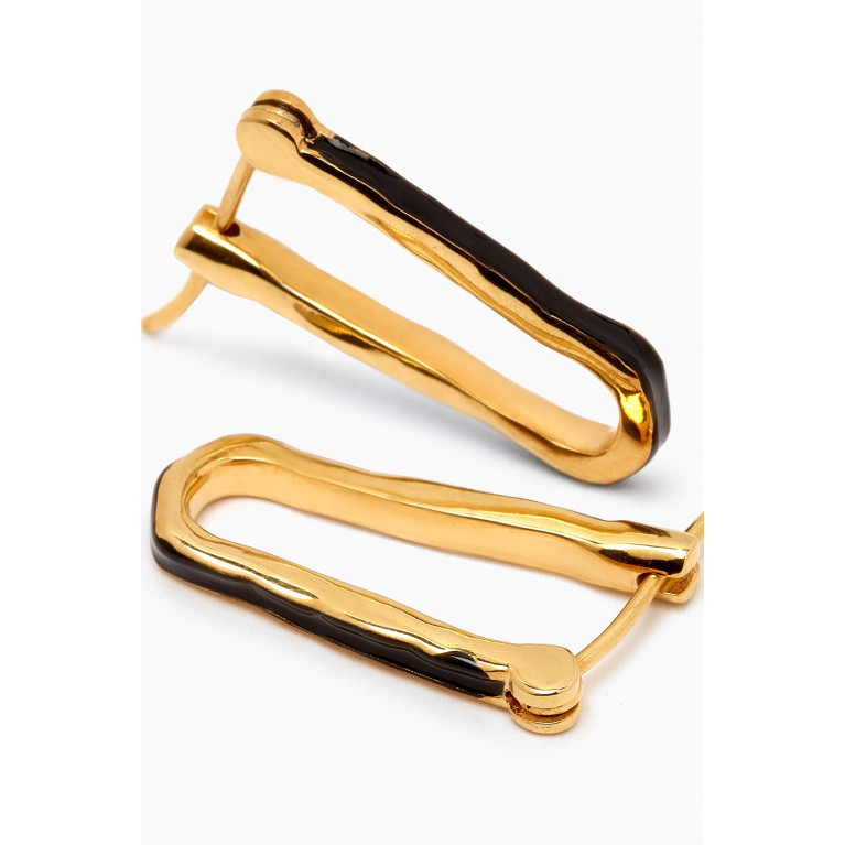 Joanna Laura Constantine - Feminine Waves Earrings in Gold-plated Brass & Enamel