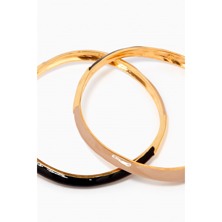 Joanna Laura Constantine - Wave Bangles in Gold-plated Brass, Set of 2