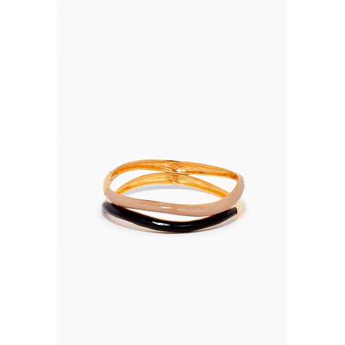 Joanna Laura Constantine - Wave Bangles in Gold-plated Brass, Set of 2