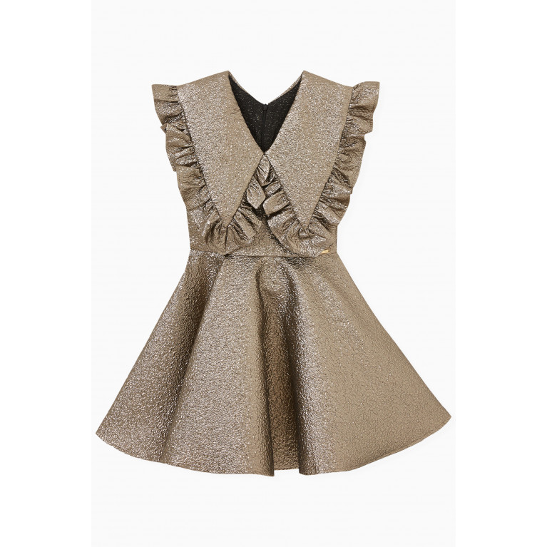 Poca & Poca - Ruffled Glitter Dress