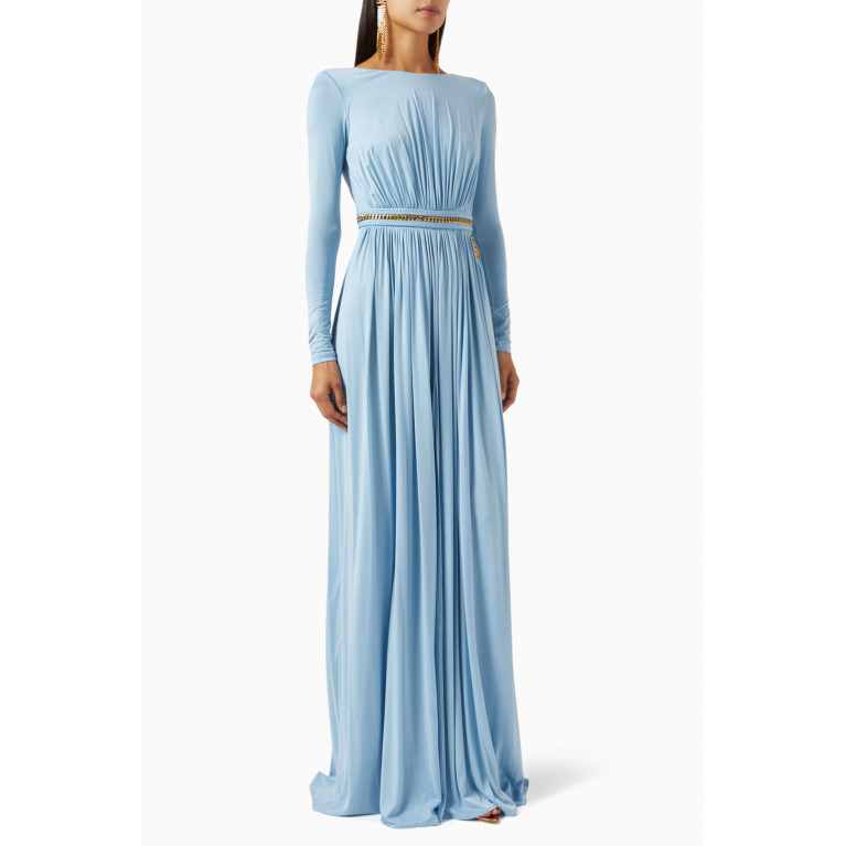 Elisabetta Franchi - Red Carpet Gown in Jersey Blue