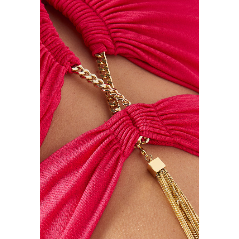 Elisabetta Franchi - Red Carpet Chain Dress in Jersey Pink