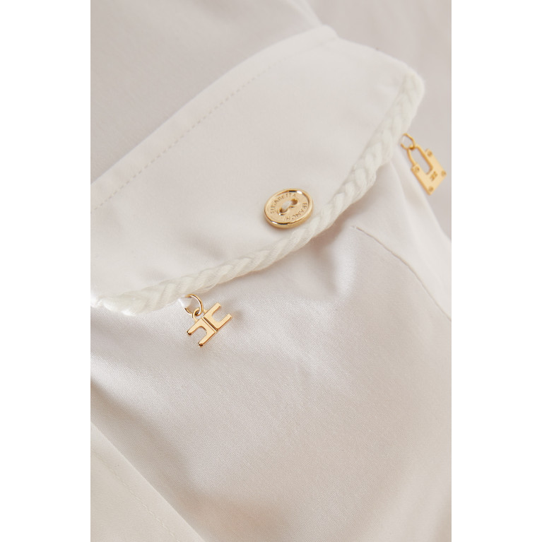 Elisabetta Franchi - Cropped Shirt in Cotton White