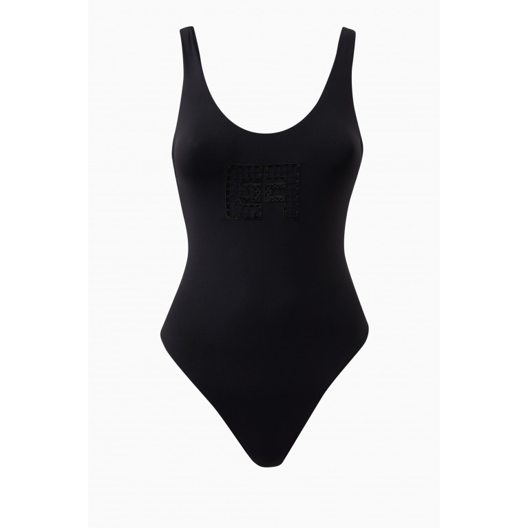 Elisabetta Franchi - One-piece Swimsuit in Lycra Black