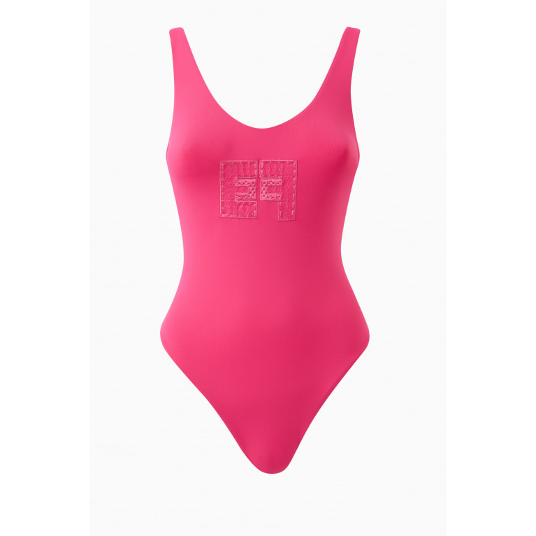 Elisabetta Franchi - One-piece Swimsuit in Lycra Pink