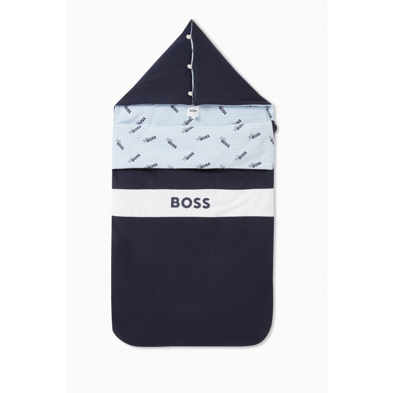 Boss - Logo Print Sleeping Bag in Cotton