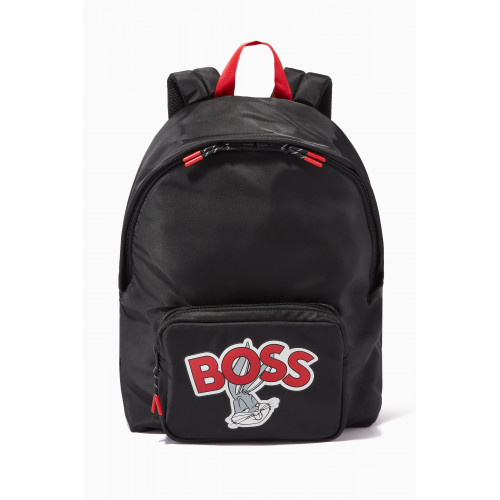 Boss - Bugs Bunny Logo Print Backpack