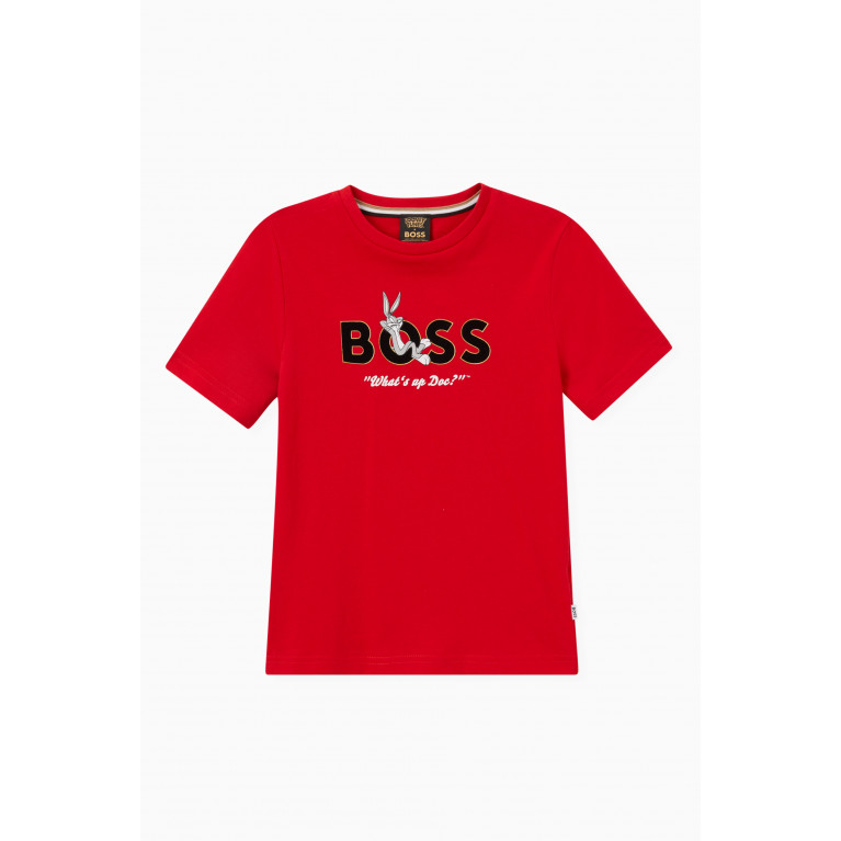 Boss - Bugs Bunny T-shirt in Cotton Red