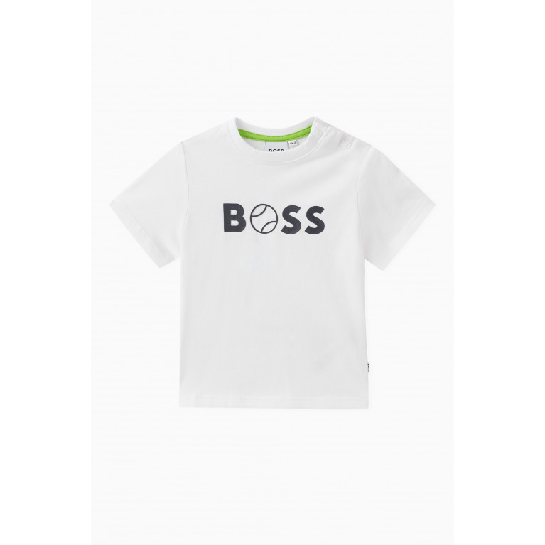 Boss - Graphic Logo Print T-shirt in Cotton Jersey