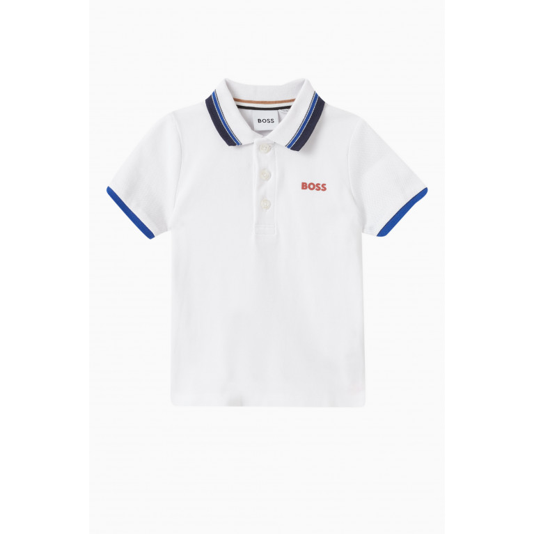 Boss - Logo Polo Shirt in Cotton-piqué