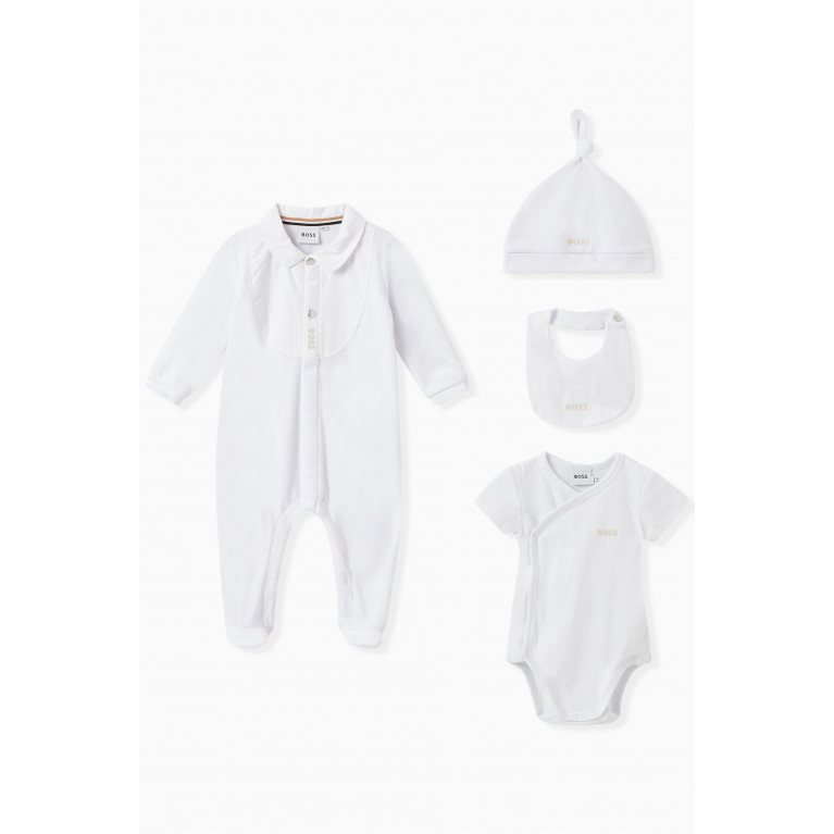 Boss - Logo-embroidered Sleepsuit Set in Cotton-jersey