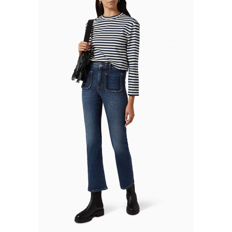 Maje - Timarin Striped Top in Jersey