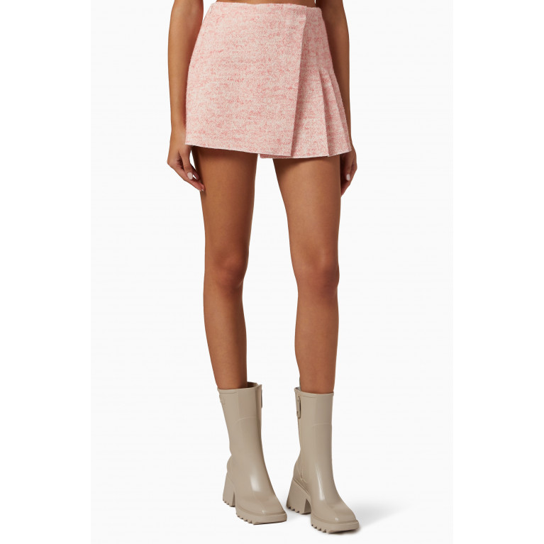 Maje - Janello Pleated Mini Skirt in Wool-blend