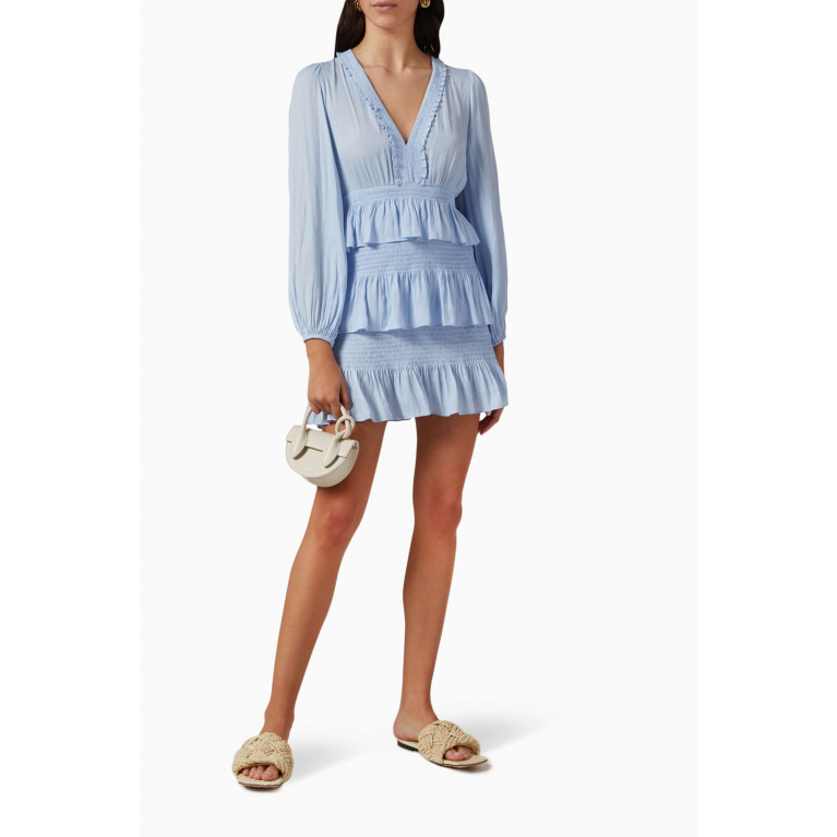 Maje - Ruffled Mini Dress in Recycled Polyester