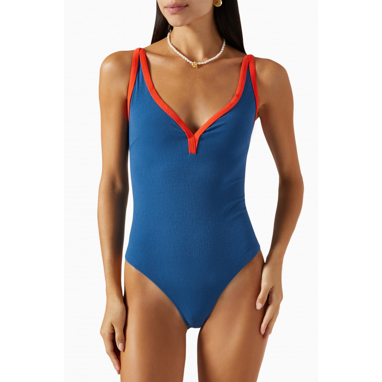 Lisa Marie Fernandez - Maria One-piece Swimsuit in Stretch-crepe Blue