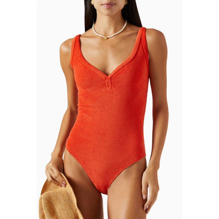 Lisa Marie Fernandez - Maria One-piece Swimsuit in Stretch-crepe Red