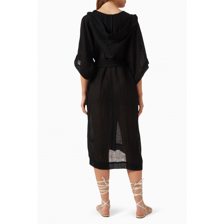 Lisa Marie Fernandez - Hooded Long Gown in Organic Gauze