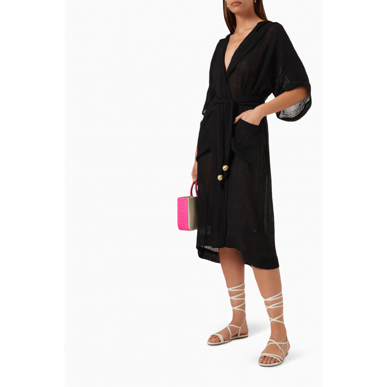 Lisa Marie Fernandez - Hooded Long Gown in Organic Gauze