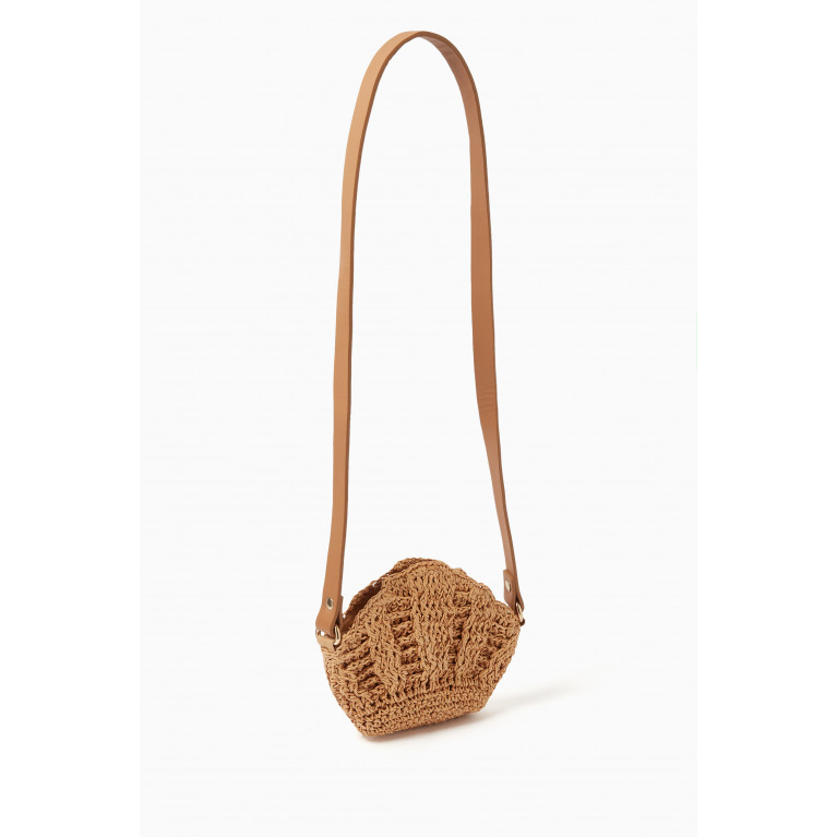 Chloé - Shell Shoulder Bag in Woven Straw