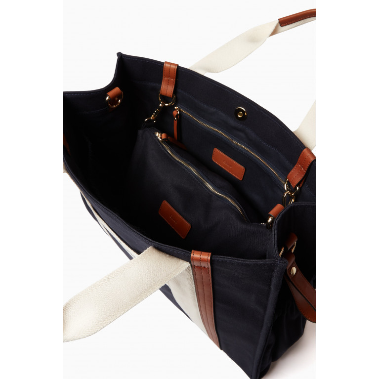 Chloé - Changing Bag in Cotton Canvas & Cowhide Blue