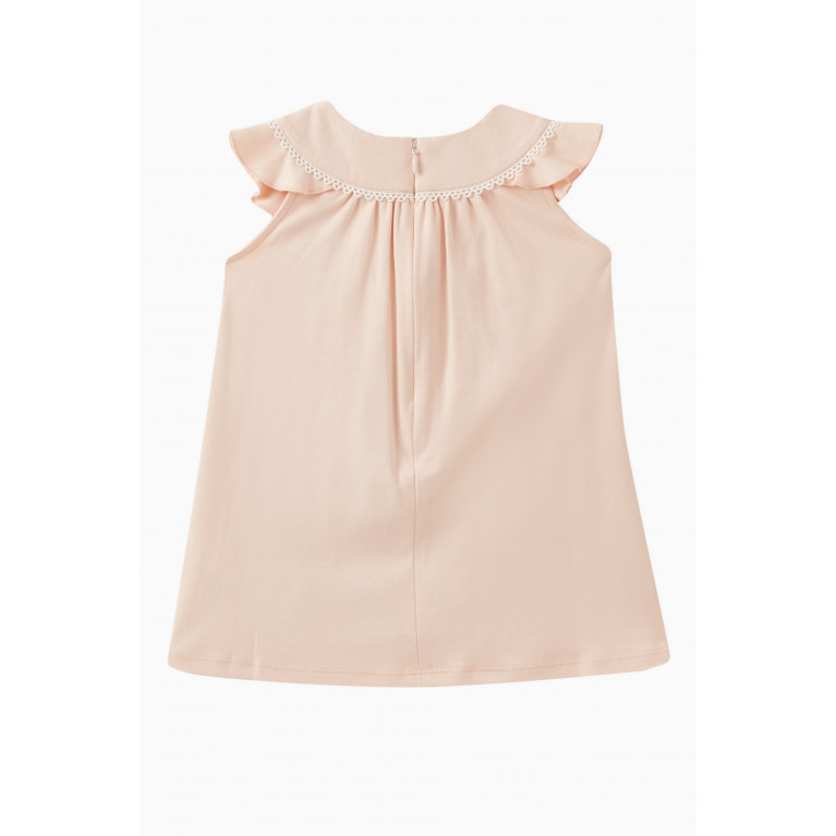 Chloé - Guipure Lace-trimmed Dress in Cotton